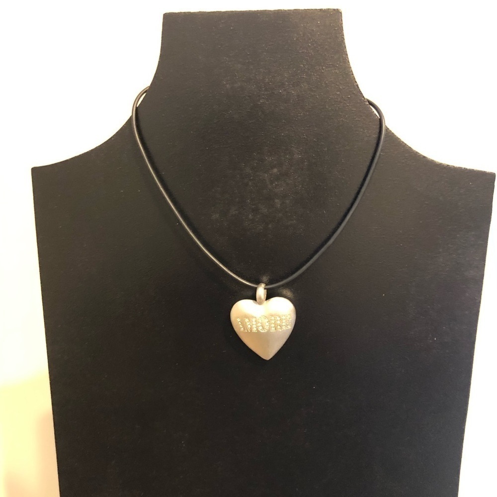 Heart Pendant V-Day Cord Choker